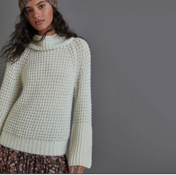 Anthropologie Sweaters - Anthropologie Maeve Dionne Mint Retro Bell-Sleeved Sweater Medium
